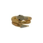 Stylish Gold Zircon Snake Bracelet for Women and Girls