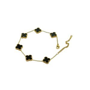Anti Tarnish Black Clover Bracelet Stylish look
